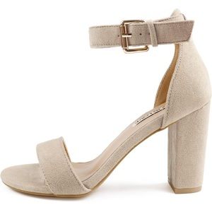 NWT dark apricot suede heel